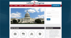 Desktop Screenshot of letters2congress.org